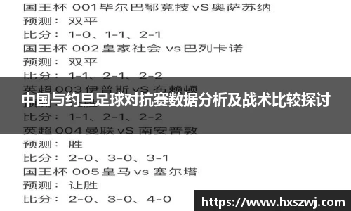 中国与约旦足球对抗赛数据分析及战术比较探讨